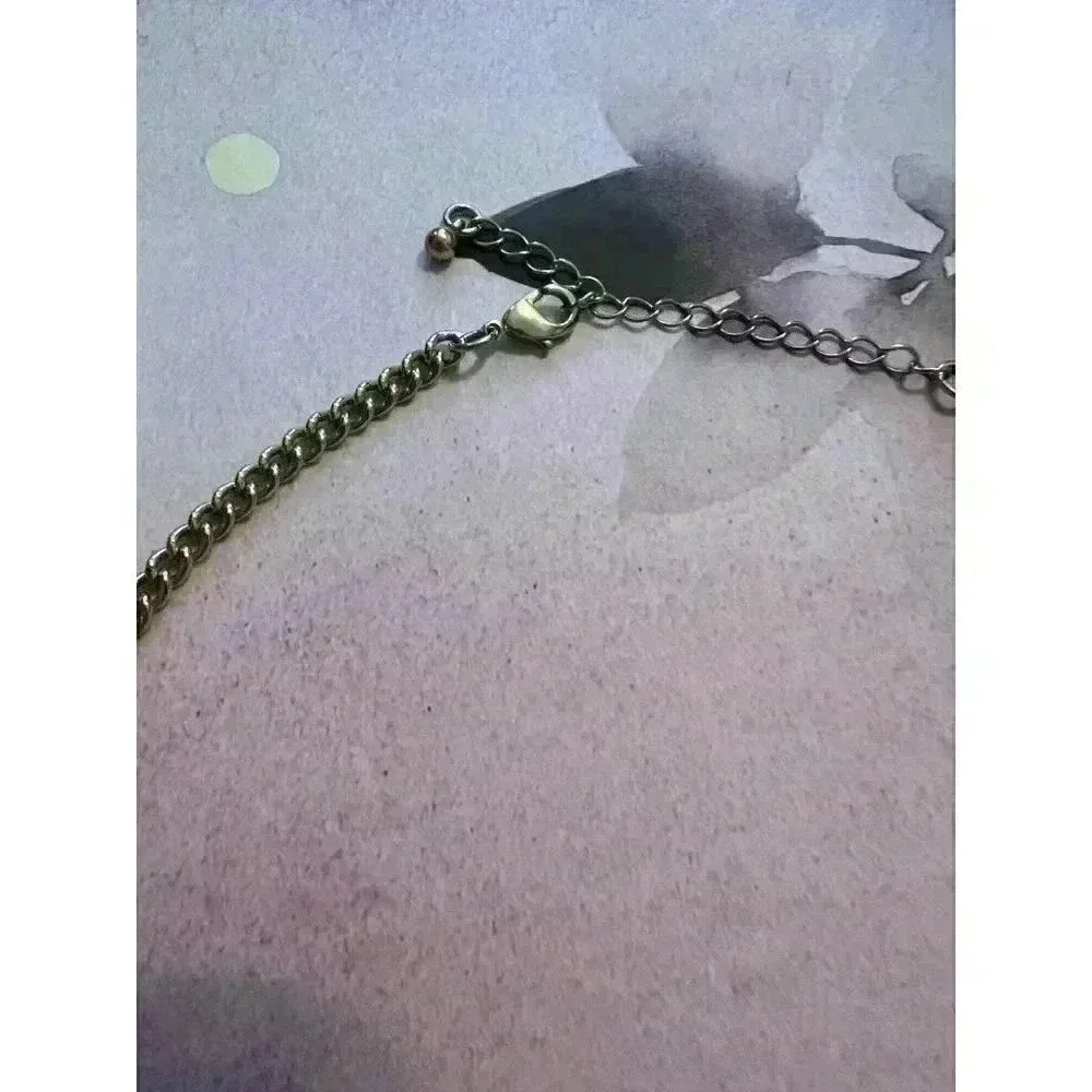 Coral and Gold Chunky Gem Necklace - Picture 3 of 4